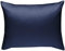 Mako-Satin Baumwollsatin Bettwäsche Uni einfarbig zum Kombinieren (Kissenbezug 70 cm x 90 cm, Dunkelblau)