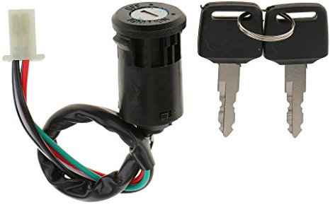 MagiDeal 4 Fils Contacteur D'allumage Baril Clé Pour 110cc-250cc Pit Quad Dirt Bike VTT ATV