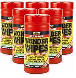 Everbuild WIPE80X6 Wonder Wipes, 6 Tubes of 100 Wipes