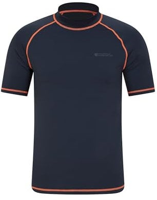 Mountain Warehouse Mens UV Rash Vest - Lightweight, Quick Drying & Stretchy T-Shirt with UPF 50+ & Flat Seams - for Spring Summer, Beach, Swimming & Water Sports Navy M
