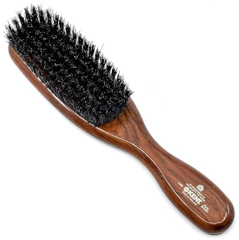 Kent Brushes Finest Narrow Danta Wood Black Bristle Brush for Ladies