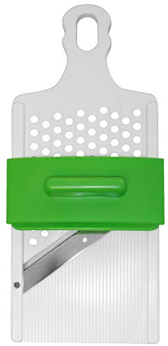 Fackelmann Affettaverdure professionale, per frutta e verdura, materiale plastica con lama in acciaio inox, con paradito, dimensioni 38 x 16 x 5,5 cm