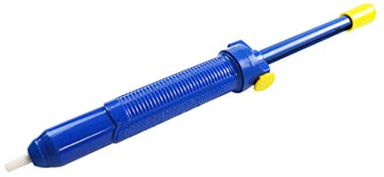 Belmaks Entlötdocht Vakuumpumpe Lötsauger Entferner Kit Handwerkzeug zum Saugen Vakuum Große Deluxe Serie Blau, Teflonspitze, antistatisch, 33 cm Länge