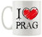 Pixxprint I Love Prag Fun Tasse, ca. 300ml Fassungsvermögen, Keramik Weiß, Spülmaschinenfest