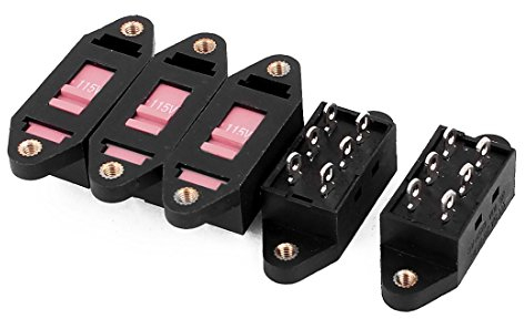 sourcing map sourcingmap 5 TLG AC 230V-115V 6 Klemmen DPDT Spannung Selektor Schiebeschalter DE de