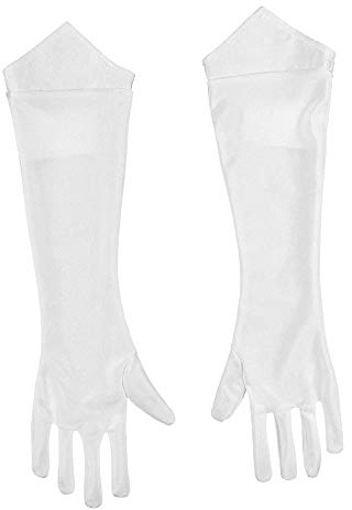 Disguise Damen Nintendo Super Mario Bros. Prinzessin Pfirsichhandschuhe Kostümzubehör, Weiß, Einheitsgröße US, Weiss/opulenter Garten, Einheitsgröße