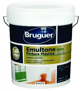 Pintura plastica Bruguer emultone Extramate blanco 15 lt
