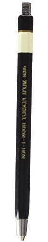 KOH-I-NOOR - Druckbleistift Ø 2,5 mm mit Minen, Metall, schwarz