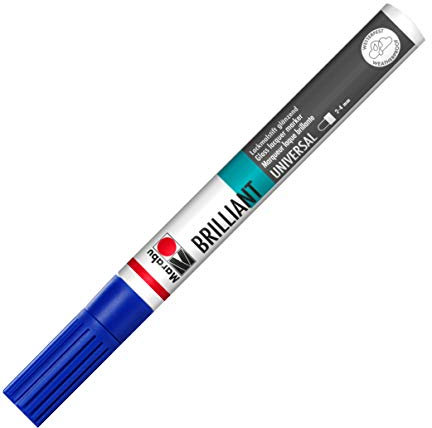 Marabu 01210032143 - Brilliant Painter, lapis 143, Strichstärke ca. 2 - 4 mm, Universeller Lackmalstift, glänzend, deckend, wetterfest, lichtecht, schnell trocknend, für verschiedene Oberflächen