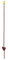 Weidezaunpfahl Metall rund 105cm x 7mm mit Kopfisolator Vollring Federstahlpfahl (10er Pack)