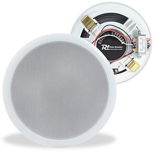 Power Dynamics CSPB6 100V Line Ceiling Speaker – 6.5-Inch Passive Commercial Ceiling Speaker with 5W/10W Tapping and ABS Housing for Offices, Kitchens, Restaurants and Homes
