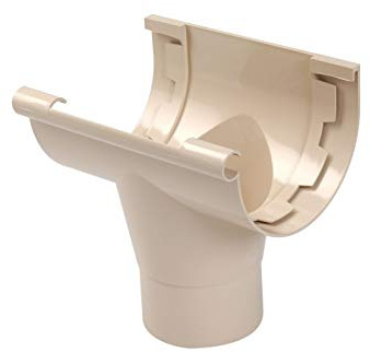 Naissance centrale pour gouttière 25 cm sortie diamètre 80 mm, à coller PVC sable