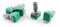 sourcing map a14101100ux0248 5 Stück B50K Typ B 50K Ohm 3-Pin Terminal Single Linear Rotary Taper Potentiometer – Silberton, Blau (1 Stück) de