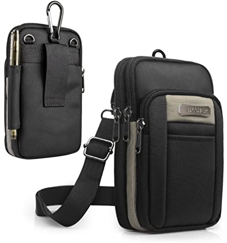 SPAHER Herren Umhängetasche Handytasche Zum Umhängen Gürteltasche Hängetasche Klein Schultertasche Handy Tasche Umhängen Männer Reisegepäck Smartphone Tasche