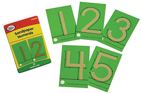 Didax Sandpaper Numerals, Paper, Green, 4-5/16 L x 2-3/4 W in