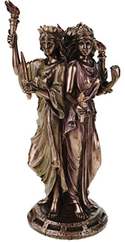 Veronese 708-6293 Griechische Göttin der Magie Hekate Figur bronziert Hexe Antike