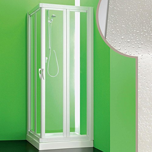 Box doccia 80x80 CM in Acrilico mod.Giove con apertura a libro