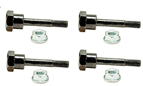 Set mit 4 Schneefräsenscheren und Muttern ersetzt Husqvarna 531002513 & 506714001 Yamaha 7Y6-51647-01-00, 90185-06122-00