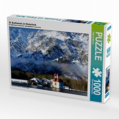 CALVENDO Puzzle St. Bartholomä im Winterkleid 1000 Teile Puzzle quer | Lege-Größe cm Foto-Puzzle für glückliche Stunden