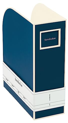 Semikolon 352732 Stehsammler A4 - Zeitschriften-Sammler, Dokumenten-Ordner, Format 10,5 x 26 x 31 cm - marine dunkel-blau