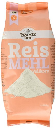 Bauckhof Reismehl Vollkorn 500 g Demeter gf, 3er Pack (3 x 500 g)
