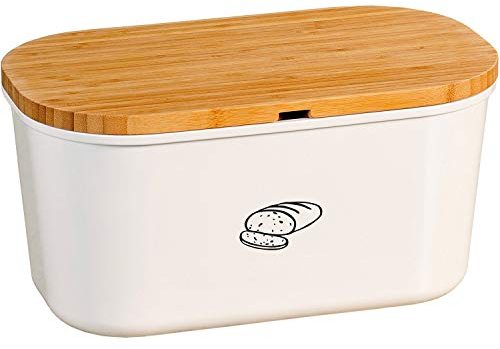 Kesper 58080 Brotbox, Melamin, weiß, 37 x 21.5 x 18.5 cm