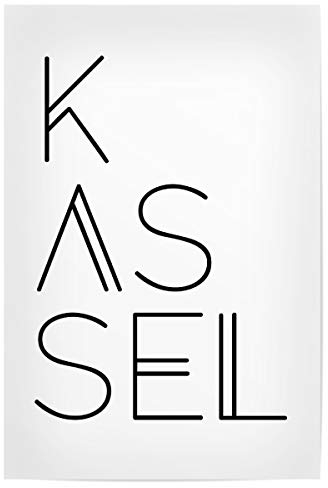 artboxONE Poster 30x20 cm Typografie Kassel - Städtebild hochwertiger Design Kunstdruck - Bild Kassel Kassel Typo