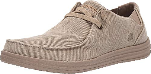 Skechers Men's MELSON-Raymon Canvas Slip ON Moccasin, TPE, 7 Medium US