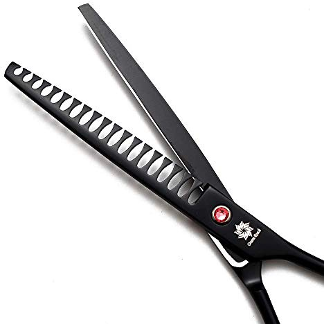 Dream Reach Chunkers Dog Grooming Scissors, 7 in | Ambidextrous, Black, 440C Stainless Steel, Sharp & Durable, for Dogs & Cats
