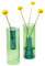 Block Design Wende Vase aus Glas, Blumenvase und Knospe, grün und blau, 80 x 240 mm, hohe handgefertigte Vase für jeden Raum