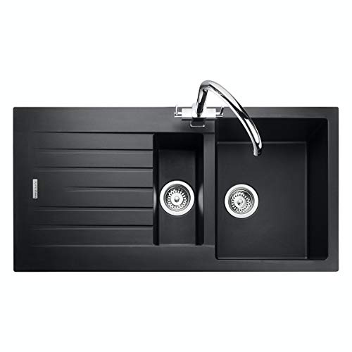 Rangemaster Andesite 1.5 Bowl Granite Kitchen Sink with Waste