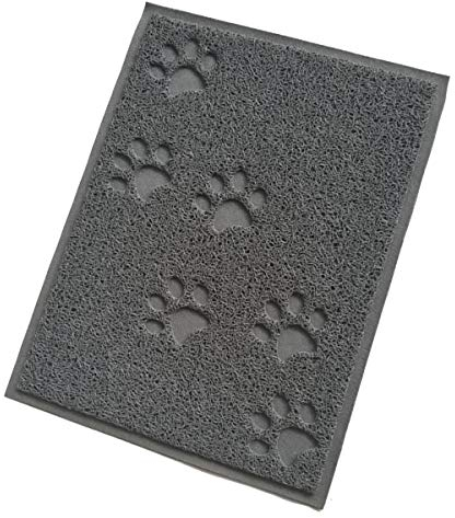 Tapis de Nourriture pour Animaux de Compagnie, Tapis antidérapant imperméable pour Chiens et Chats (Gris)
