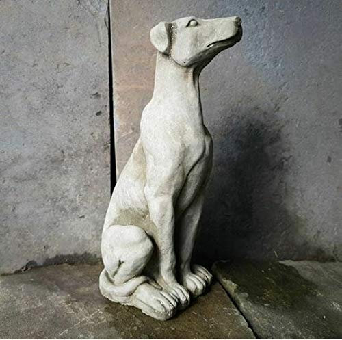 Sitting Puppy Dog Stone Statue | Animal Puppy Garden Outdoor Ornament Decoration
