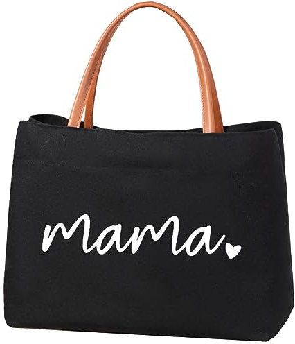 kifasyo Mom Mama Tasche Mutter Geschenke Momlife Tragetasche für Krankenhaus, Shopping, Strand, Reisen, Ma01, Large