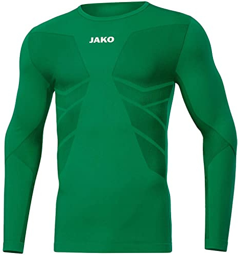 JAKO Kinder Longsleeve Comfort Recycelt, Sportgrün, XS