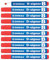 DONAU D-Signer B Tafel-Marker Whiteboard-Marker Boardmarker / 10 Stück/Rot/Rundspitze 2-4 mm/Trocknungsbeständig - bis zu 72 Stunden ohne Kappe/Nicht Toxische Tinte
