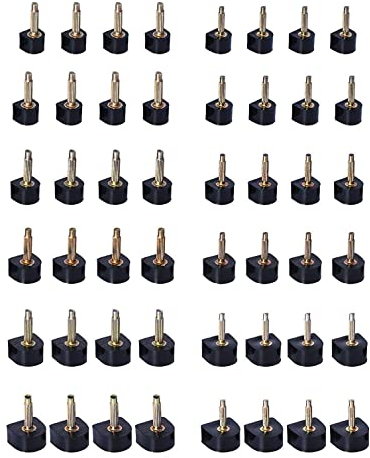 Tapas de Tacón, 24 Pares Puntas y Placas de Tacón Alto de Aguja en Forma de U, Reemplazo Antideslizante para Reparación de Zapatos, Negro, 7mm-12mm