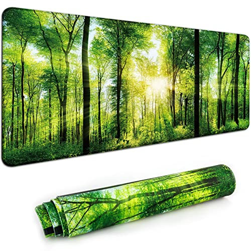 Wiabsi Grand tapis de souris en tissu lycra + caoutchouc, vert, 89 x 40 x 3 mm, XXL avec base antidérapante