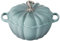 Le Creuset Cocotte de calabaza de hierro fundido esmaltado con perilla de acero inoxidable, 4 cuartos de galón, sal marina