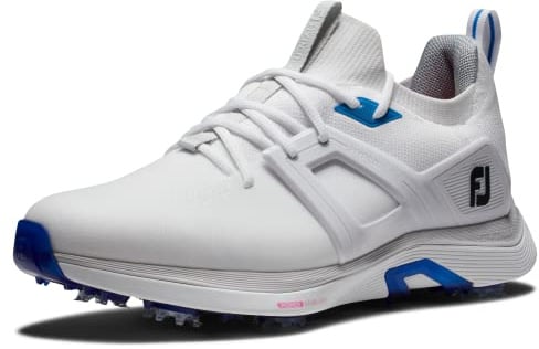 FootJoy Men's Hyperflex Golf Shoe, White Blue Pink, 6.5 UK Wide