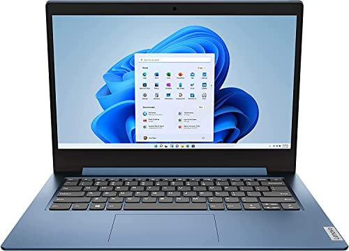 Lenovo IdeaPad 1 Laptop, 14.0 FHD Display, Intel Celeron N4020, 4GB RAM 128GB SSD+32GB MicroSD Card, Intel UHD Graphics 600, Webcam, HDMI, Bluetooth, 1 Year Office 365, Windows 11 in S Mode, Blue