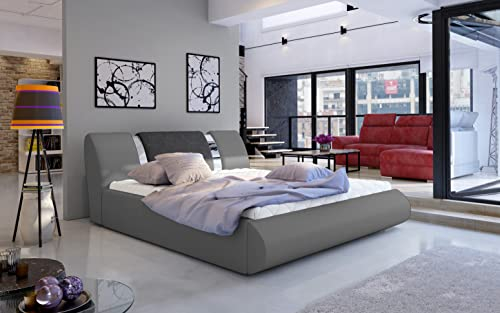 Best For Home | Gepolstertes Hotelbett 180x200 mit Stauraum & Bettkasten | Modernes Doppelbett ohne Matratze | Flavio Bettgestell mit Lattenrost & gestepptem Kopfteil | Wasserabweisender Stoffbezug