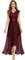 Dressystar Vokuhila Robe de soirée élégante avec encolure en V pour femme, Bourgogne, XXL