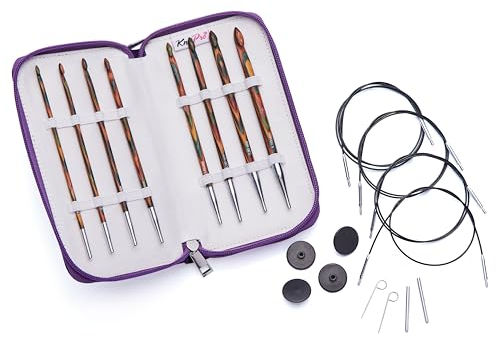 KnitPro Symfonie Afghan/Tunisian Crochet Hook Set | 8 Sizes (3.5mm to 8mm)