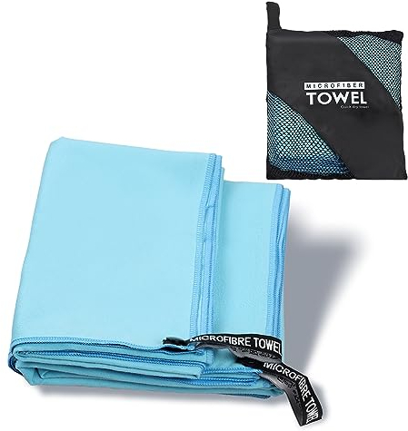 FKSOWBBK Mikrofaser Handtuch Kompakte Schnelltrocknend Weich und Farbecht Ideal als Sporthandtuch Strandtuch Reisehandtuch Camping Handtuch Perfekte für Sport Fitness Sauna 