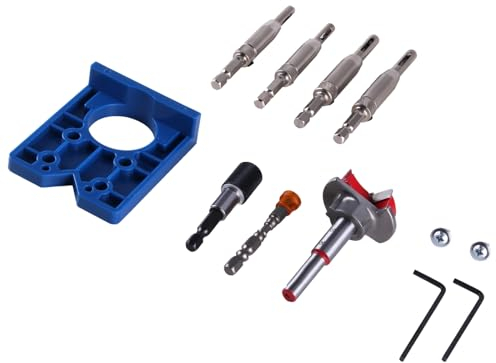 BEVDICNC Juego de 4 plantillas de bisagra de maceta, para muebles, cocinas, carpintería, cerraduras de bisagra