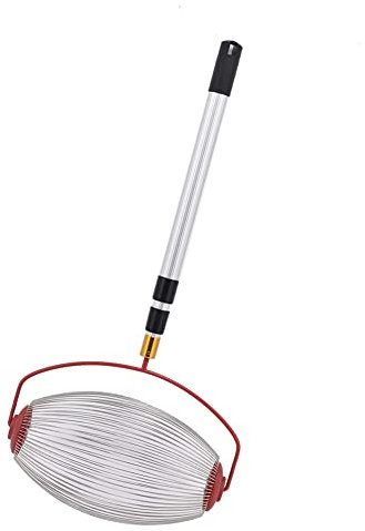 LekLai Apfelsammler, Verstellbarer Walnusssammler, Obstpflücker, Erntemaschine, Kastanienpflücker, Teleskopstange, Aluminiumlegierungs-Rollensammler, Einrollbar, Große Walnüsse, Kastanien, Gartenwal