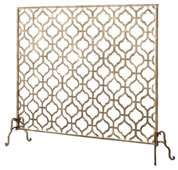 Kaminschirm Kaminschirme Vintage-Eisen-Kamin-Trennwand im europäischen Stil mit Mesh-Wohnzimmer-Kamin, Eisen-Kamin-Vorderzaun-Schirm Feuerfunkenschutztor für Wohnzimmer Wohnkultur (Color : B, Size :