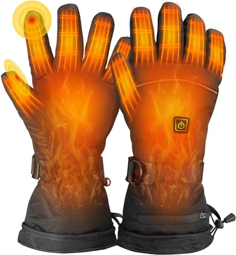 beseloa Guantes Calefactables, Guantes Moto Térmicos Batería, Guantes Moto Invierno Hombre y Mujer, Ideales para Motociclismo, Esquí, Actividades al Aire Libre