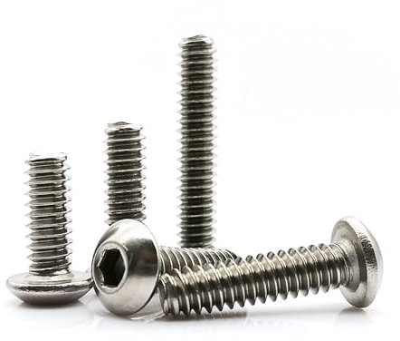 10 Uds UNC 5/16-18 hilo grueso de EE. UU. 304 A2-70 acero inoxidable ISO7380 botón hexagonal tornillo de cabeza redonda (Size : 1)